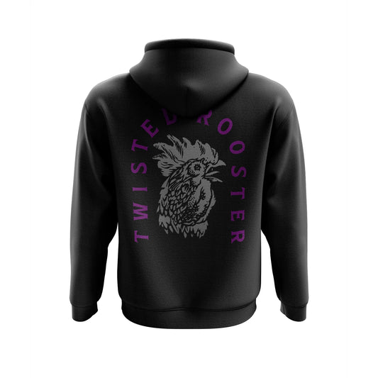 50/50 PULLOVER HOODIE HEAD HONCHO, BLACK/GREY/PURPLE