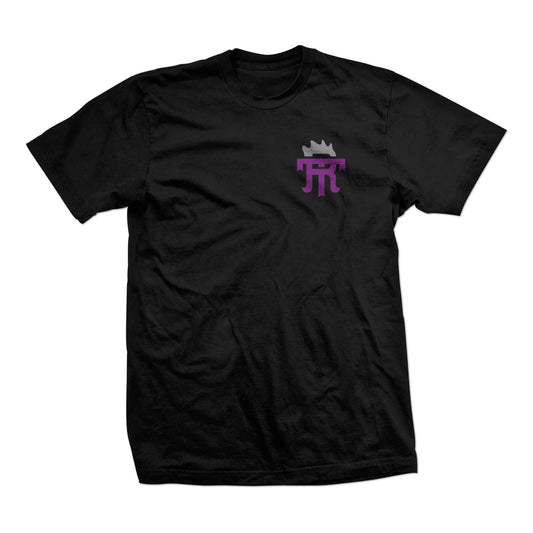 HEAD HONCHO TEE, BLACK/PURPLE/GREY