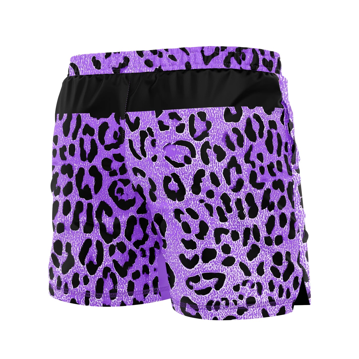 MEN'S FC SHORTS STANDARD ISSUE, LEOPARD BLACK/PURPLE