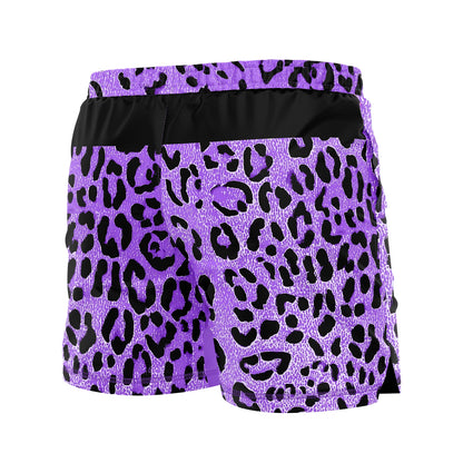 MEN'S FC SHORTS STANDARD ISSUE, LEOPARD BLACK/PURPLE