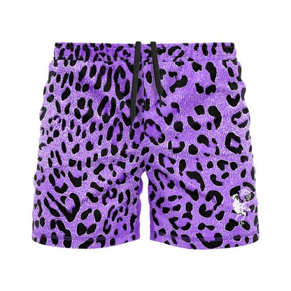 MEN'S FC SHORTS STANDARD ISSUE, LEOPARD BLACK/PURPLE