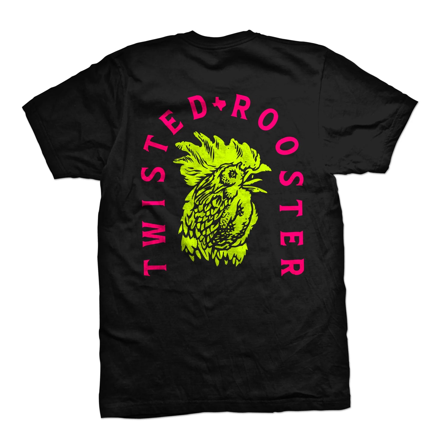 HEAD HONCHO TEE, BLACK/YELLOW/PINK