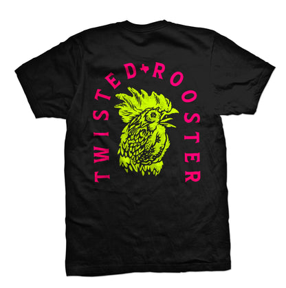 HEAD HONCHO TEE, BLACK/YELLOW/PINK